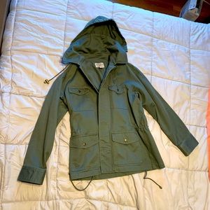 Ralph Lauren Army green jacket with hood, size M